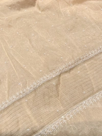 Noor-e-mulmul Peach Unstitched Chikankari Set - Peach