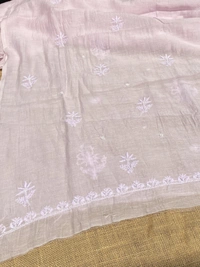 Noor-e-mulmul Pale Mauve Unstitched Chikankari Set - Pale Mauve