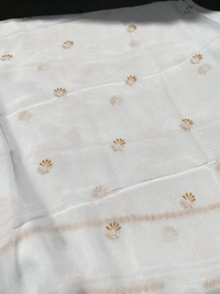 Noor-e-Rang Chikankari Unstiched Kurta Dupatta Set-Rustic Orange