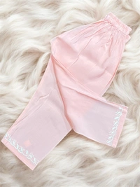 Peach Angarkha Style Chikankari Kids Dress - Peach, 36