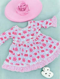 Kids Chikankari Co-ord Sets In Mulmul Print(Carrot Pink) - Carrot Pink, 24