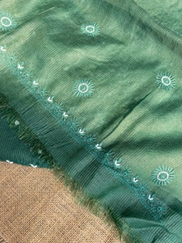Zunaira Bottle Green Chikankari Unstiched Kurta Dupatta - Unstiched, bottle green