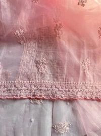 Karizma Premium Pink Chikankari Unstiched Dress - Unstiched, pink