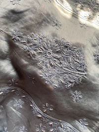 Sunehri – Grey Handcrafted Chikankari Gown Set - Semi Stiched, Gray