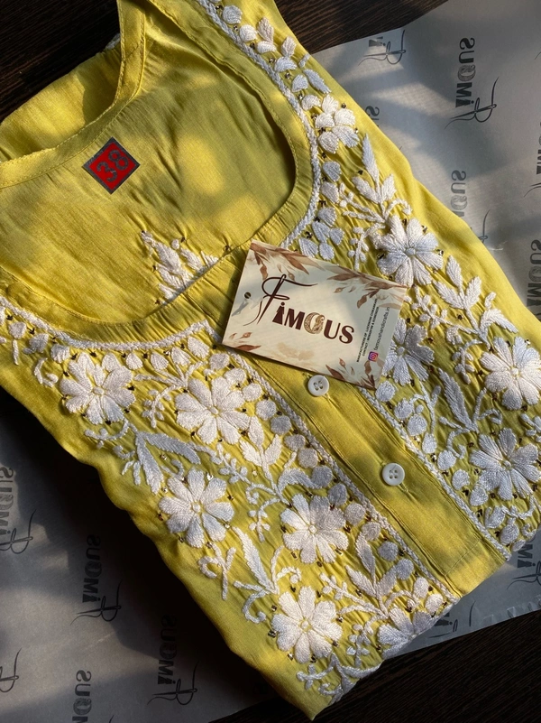 Dhani  Chikankari Mukaish Kurta Plazo Set