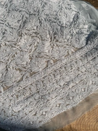 Grey Chikankari Georgette Unstiched Dress