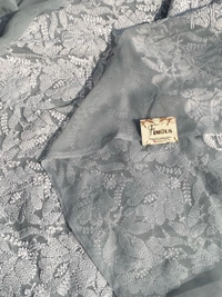 Grey Chikankari Georgette Unstiched Dress