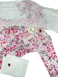 Fiza Angarkha Mul Print Kids Chikankari Set -Pink - 28, pink