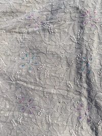 Cream Coffee Chikankari Parsigara Viscose Unstiched Dress - Cream Coffee