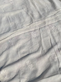 Cream Coffee Chikankari Parsigara Viscose Unstiched Dress - Cream Coffee