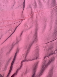 Onion Pink Chikankari Mukaish Viscose Unstiched Dress - Onion Pink