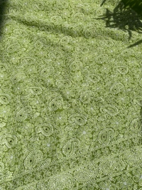 Green Chikankari Georgette Unstiched Dress - Green