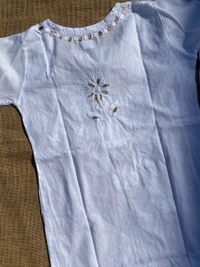 Nanhi Pari - White Chikankari Gotapatti Mulmul Kidswear Set - 24