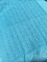 Naaz Chikankari Netpatch Unstiched Kurta - Blue