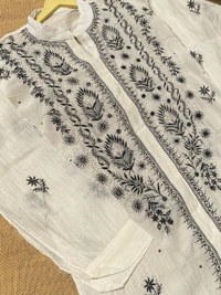 Tamanna Black embroidered Chikankari Semi Stiched Coord Set