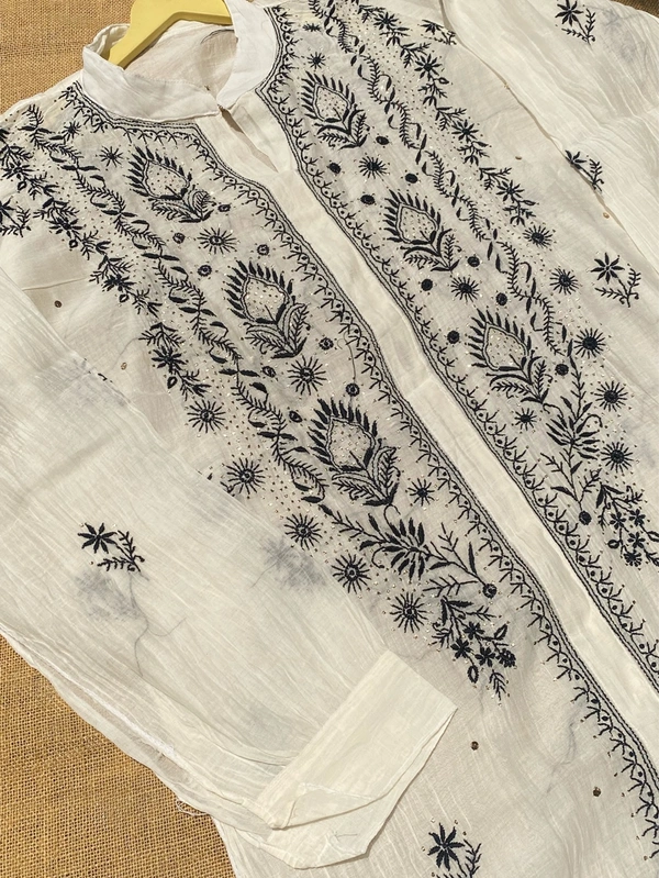 Tamanna Black embroidered Chikankari Semi Stiched Coord Set