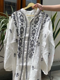 Tamanna Black embroidered Chikankari Semi Stiched Coord Set