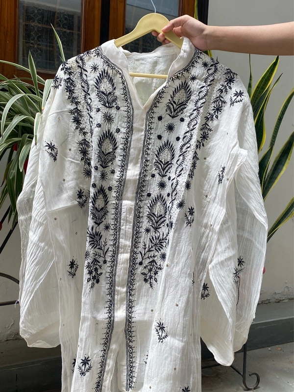 Tamanna Black embroidered Chikankari Semi Stiched Coord Set