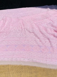 Pink Chikankari Jaalwork Viscose Unstitched Dress - Pink