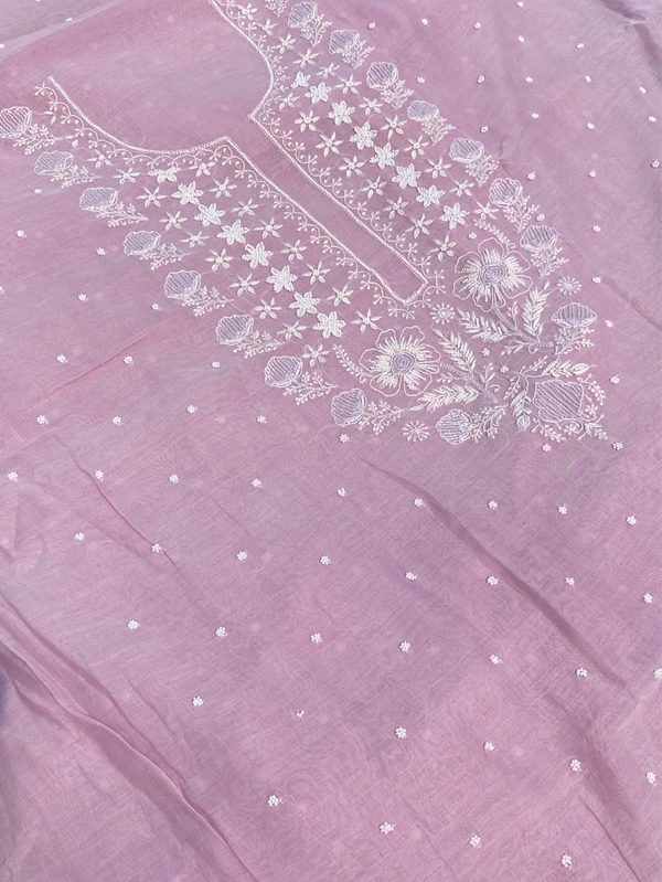 Noor-e-Mulmul Lavender Pink Unstiched Set - Lavender Pink