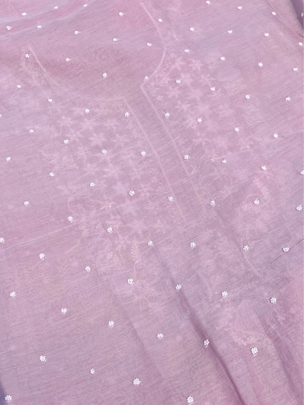 Noor-e-Mulmul Lavender Pink Unstiched Set - Lavender Pink