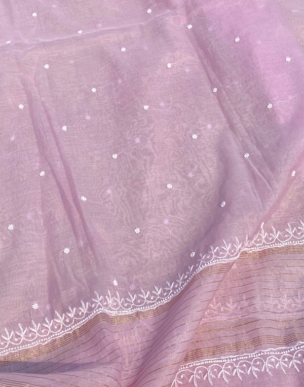 Noor-e-Mulmul Lavender Pink Unstiched Set - Lavender Pink