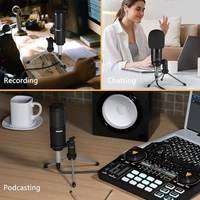 MAONO Au-Pm360Tr Trs Condenser USB Mic For Pc And Youtube Recording, Podcast Microphone For Gaming, Studio, Vlogging, Black - Black