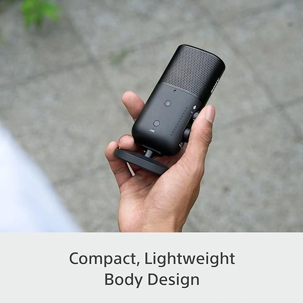 Sony SONY ECM-S1 Wireless Streaming Microphone for Podcast | Singing | Livestreaming | Gaming - Black - Black