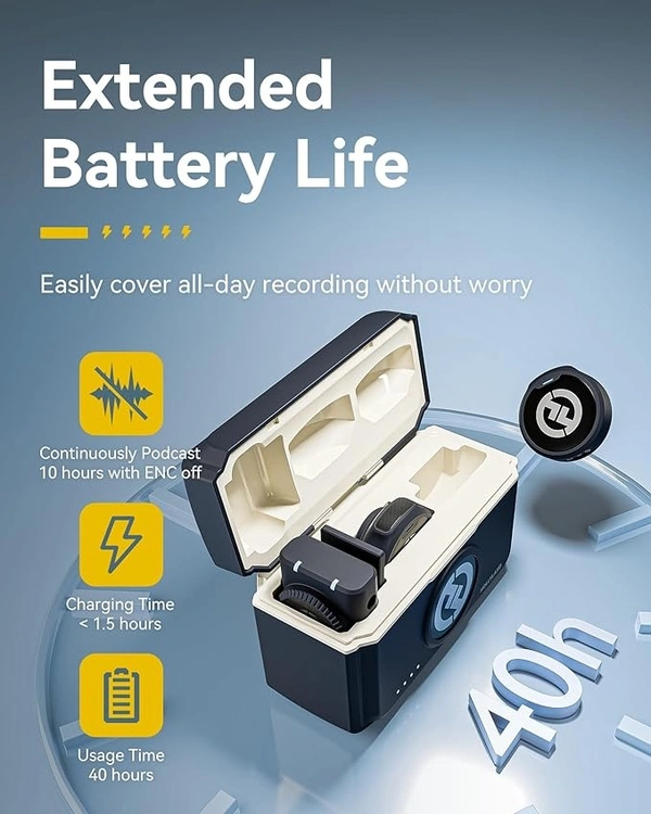 HollyView by Hollyland Hollyland Lark M2 Wireless Lavalier Microphone for iPhone/Android/Camera/PC/Laptop with Lightning/USB-C/Plug, 48KHz 24Bit, 1000ft Range, Noise Cancellation, 30H Battery for Video Recording, Streaming - Black