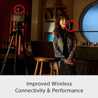 Sony SONY ECM-S1 Wireless Streaming Microphone for Podcast | Singing | Livestreaming | Gaming - Black - Black