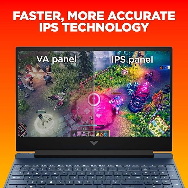 HP Victus Gaming Laptop, 12th Gen Intel Core i5-12450H, 4GB RTX 2050 GPU, 15.6-inch (39.6 cm), FHD, IPS, 144Hz, 8GB DDR4, 512GB SSD, Backlit KB, B&O, Dual Speakers (MSO, Blue, 2.37 kg), fa1132TX - Blue