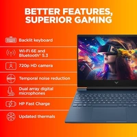HP Victus Gaming Laptop, 12th Gen Intel Core i5-12450H, 4GB RTX 2050 GPU, 15.6-inch (39.6 cm), FHD, IPS, 144Hz, 8GB DDR4, 512GB SSD, Backlit KB, B&O, Dual Speakers (MSO, Blue, 2.37 kg), fa1132TX - Blue