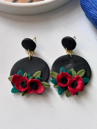 Midnight Bloom Statement Earrings