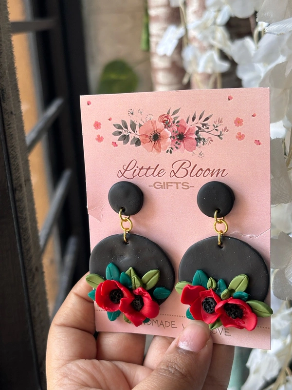 Midnight Bloom Statement Earrings