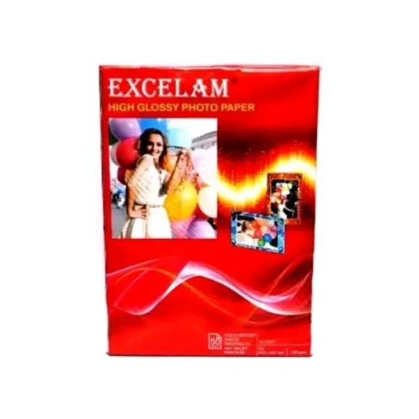 Excelam Photo Glossy Paper 20 Sheets A4 Size 180gsm