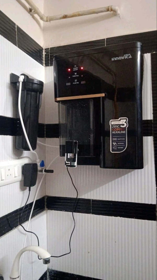 AQUA INNOVICA RO WATER PURIFIER | RO+COPPER, ALKALINE B12 & ZINC+ UV+TDS CONTROLLER - MIRROR BLACK