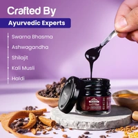 Leeford Healthcare Ltd Leeford Hindratan Power Gold Resin (20g) 100% Pure Shilajit, Ashwagandha, Coffee and Swarna Bhasma | Helps to Boosts Stamina and Energy, Builds Immunity and regulate Sleep