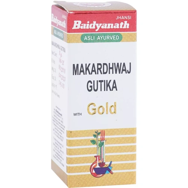 Baidyanath Jhansi Baidyanath Makardhwaj Gutika (Swarna Kesar Yukta) (1gm) - 1 gm