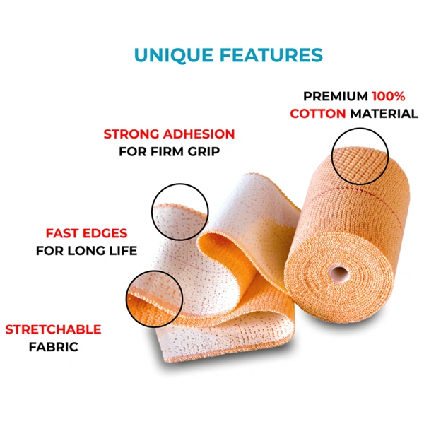 Precision Coatings Pvt Ltd Medigrip Elastic Adhesive Bandage BP with Fast Edges 10cm x 4m