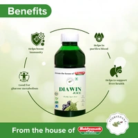 Baidyanath Jhansi Baidyanath Diawin Juice (1ltr) Jamun & Karela Herbs for Blood Sugar Support