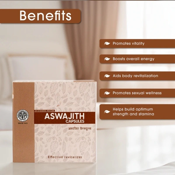 Arya Vaidya Pharmacy (AVP) Aswajith Capsules (100caps) - 100 Capsules