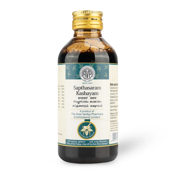 Arya Vaidya Pharmacy (AVP) Sapthasaram Kashayam (200ml)