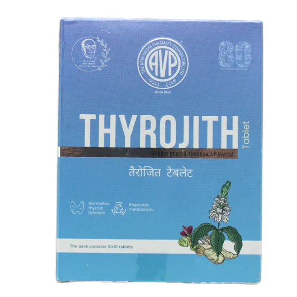 Arya Vaidya Pharmacy (AVP) Thyrojith Tablets (100tab)