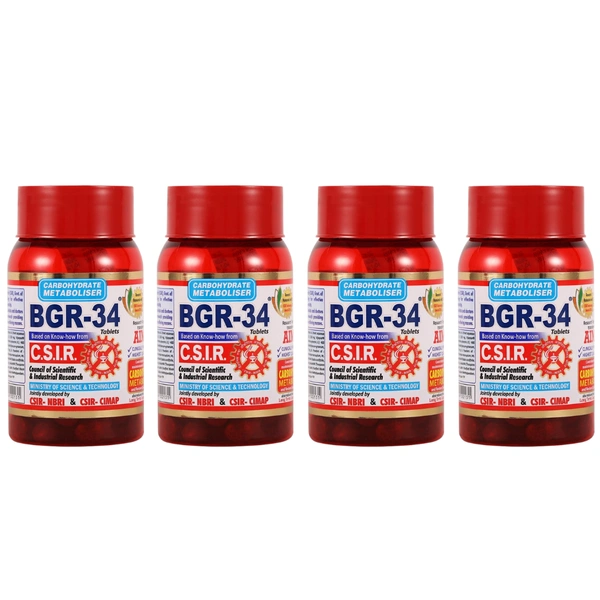 Aimil Pharmaceuticals Aimil BGR 34 Tablets (100tab) (Pack of 4) - Pack Of 4