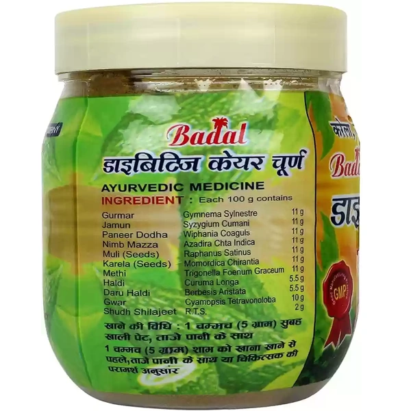 Mansi Ayurvedic Pharmacy Badal Diabetes Care Churan (500gm) - 500 gm