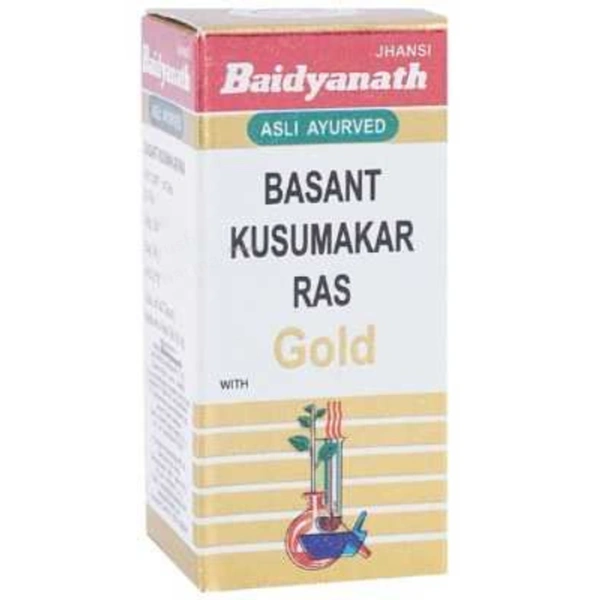 Baidyanath Jhansi Baidyanath Basant Kusumakar Ras (Swarna Moti Yukta) (10TAB) - 10 Tablets