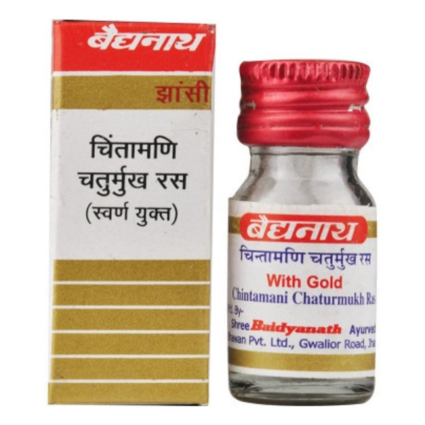 Baidyanath Jhansi Baidyanath Chintamani Chaturmukh Ras (Swarna Moti Amber Yukta) (10Tab)