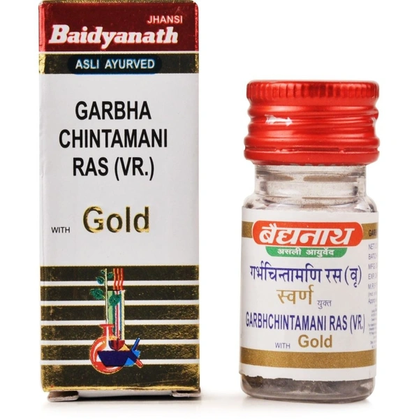Baidyanath Jhansi Baidyanath Garbha Chintamani Ras Vr (Swarna Yukta) (10tab) - 10 Tablets