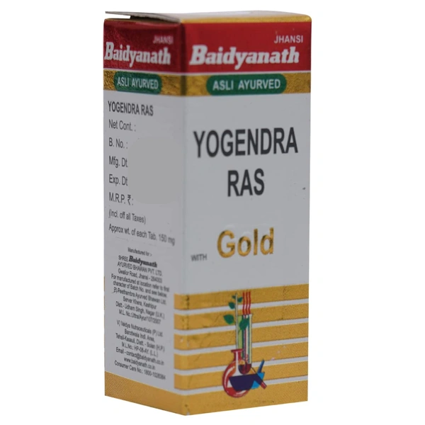 Baidyanath Jhansi Baidyanath Yogendra Ras (Swarna Moti Yukta) (10tab) - 10 Tablets
