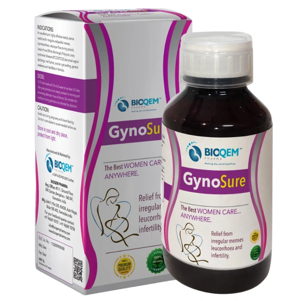 BIOQEM BOTANICALS Bioqem Pharma Gyno Sure Syrup (200ml)